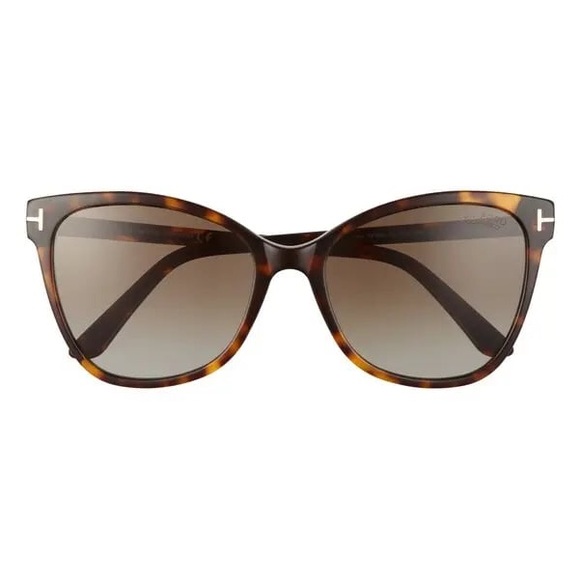 TOM FORD Ani Havana Tortoise Brown Cateye Sunglasses +...